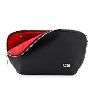 KUSSHI Signature Makeup Bag (Black/Red) – Brand New in Box